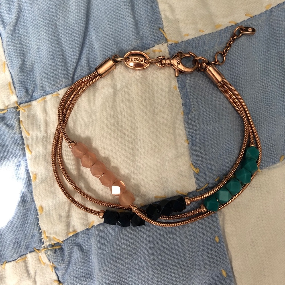 Beautiful Rose Gold Tone Fossil Bracelet